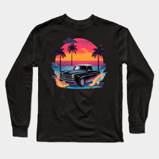 Beach drive in grandpas truck Long Sleeve T-Shirt